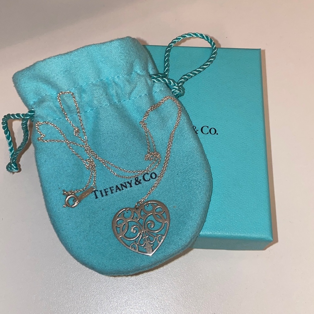 Tiffany & Co. Sterling Silver Heart Pendant Necklace - Enchant Heart